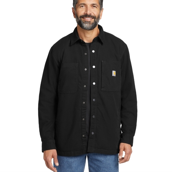 Carhartt Rugged Flex Relaxed Fit Shirt Jacket 102851 Fleece Lined M - Picture 5 of 16